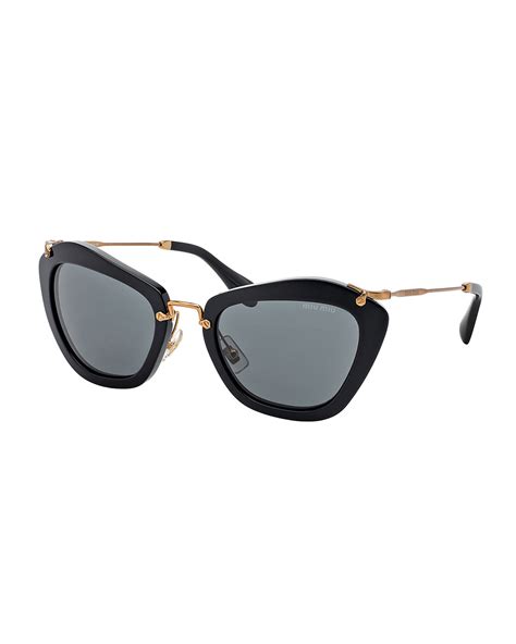 Miu Miu Women's Acetate Cat Eye Sunglasses 